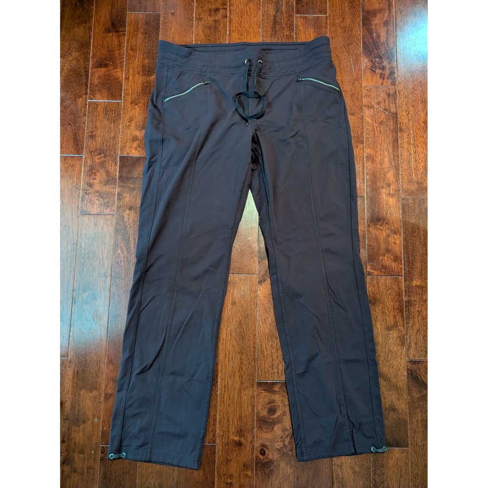 Athleta Metro Slouch Pants Womens XL Plum Straight Leg Drawstring Bungee Hem